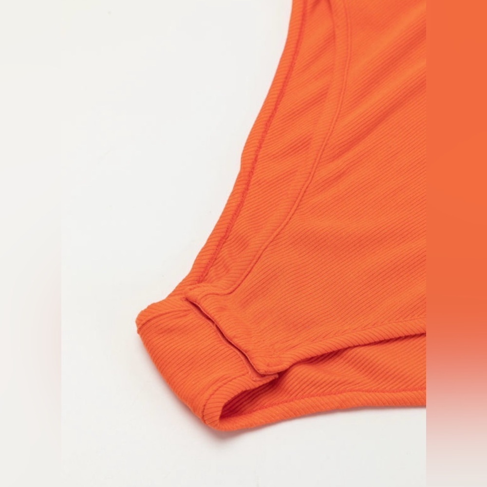 Vibrant Orange Ruffle Sleeve Top - Picture 11 of 16